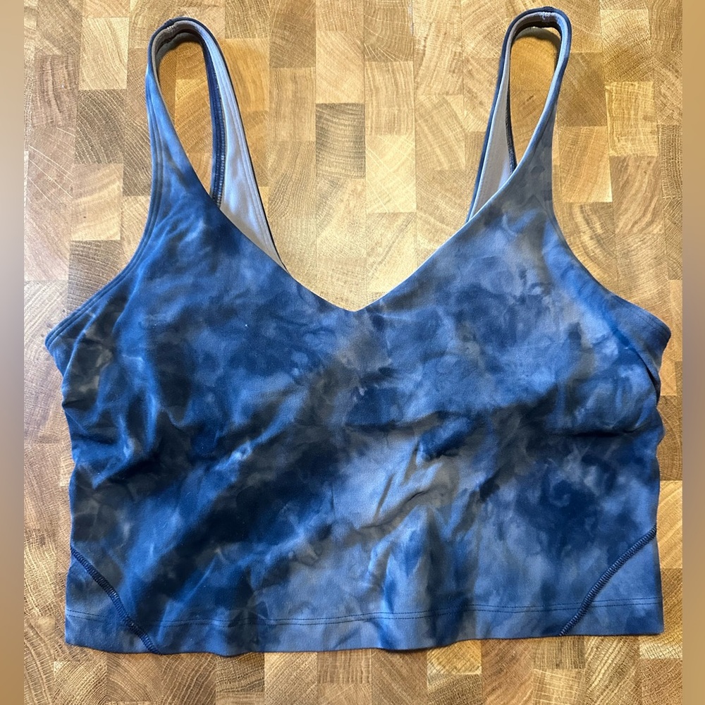 lululemon athletica Blue Tie-Dye Women's Top